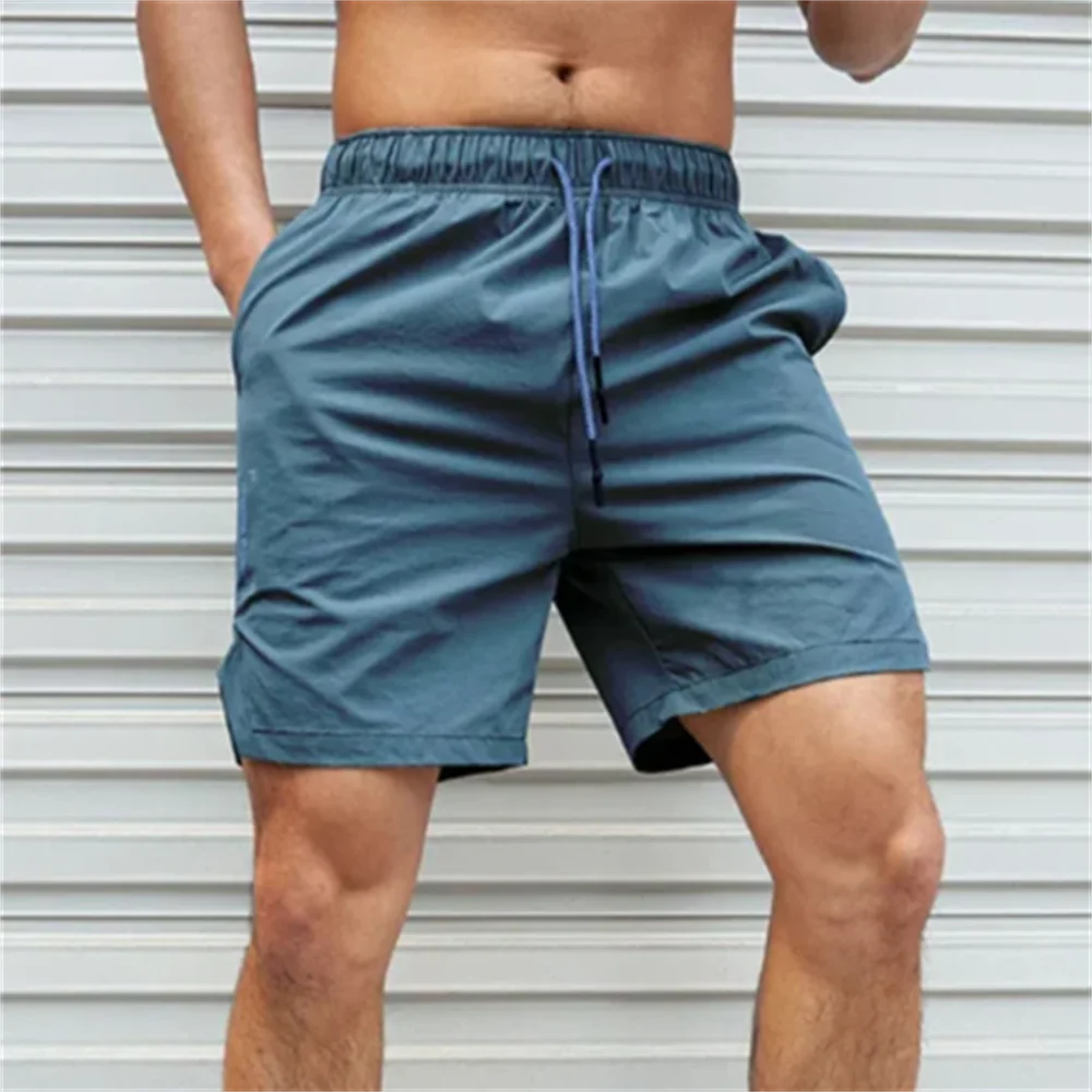 new Men Hot Shorts Light Weight Thin Short Pants Running Squat Fitness Shorts Men GYM Wear Quick-drying Drawstring Shorts 4