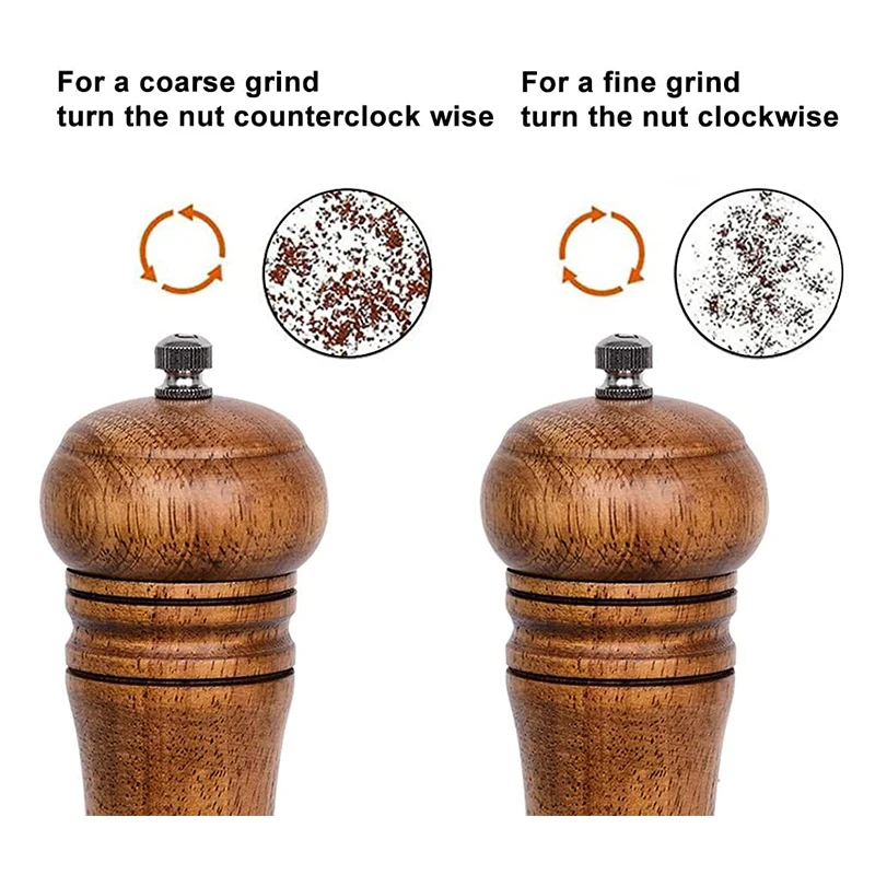 Moulin À Sel Et À Poivre 2Er Set Broyeur En Céramique Réglable Moulin À Sel En Acier Inoxydable