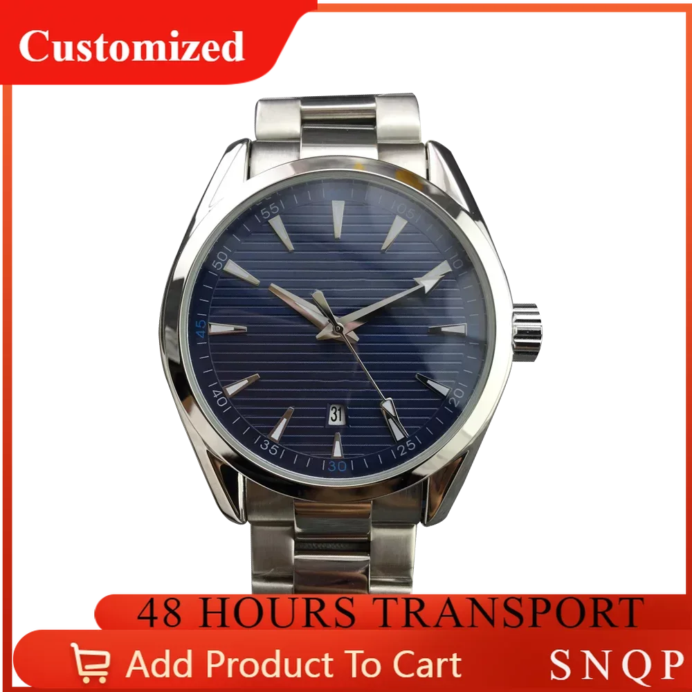 

Customized New Top Fashion Men's Watch CO‑AXIAL Blue Dial AQUA TERRA Steel Case with Steel Bracelet 220.10.41.21.03.005 Relogio