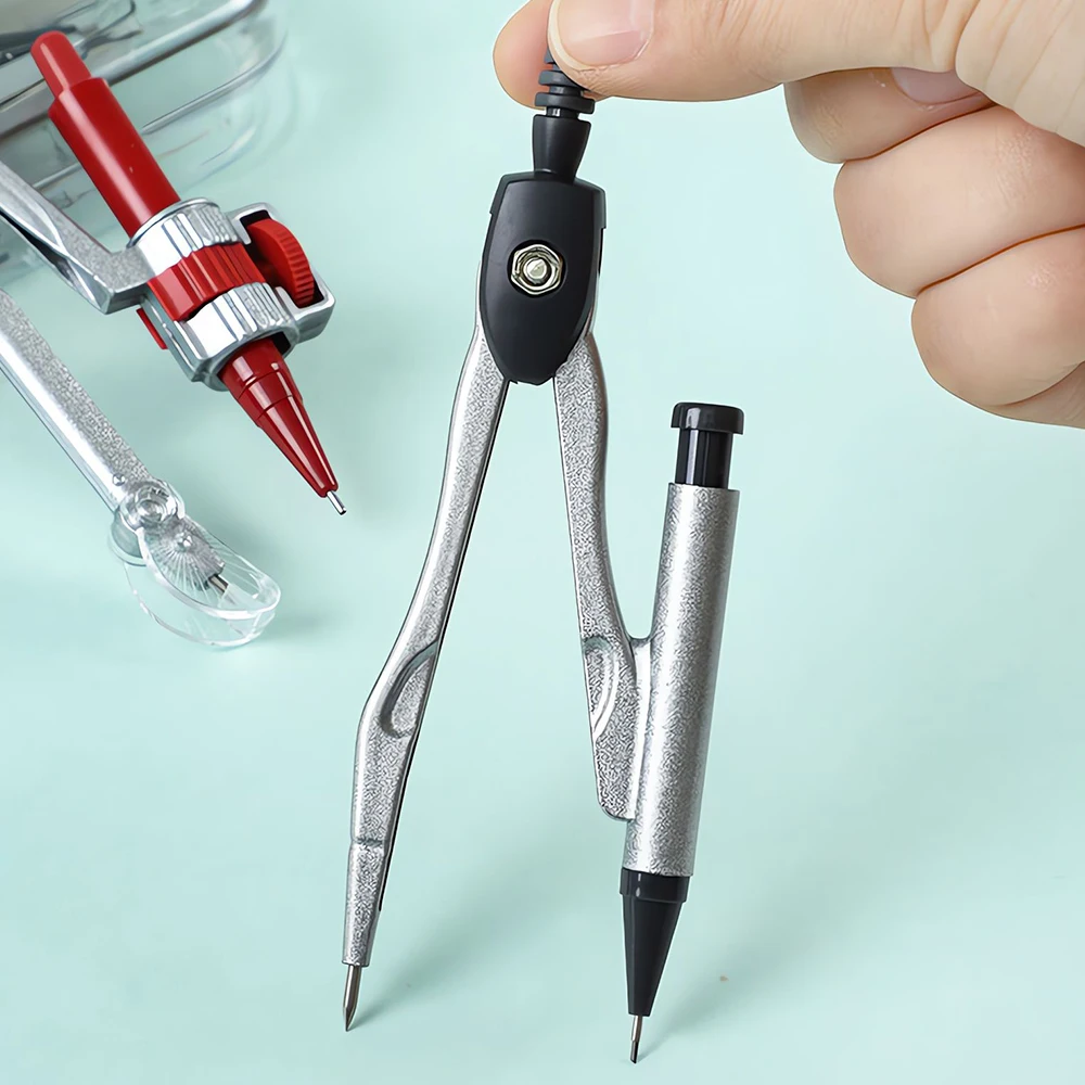 M&G Measuring Drawing Set (Compass + Ruler/Triangular Ruler + Protractor Eraser Mechanical Pencil Pencil Lead) 8pcs