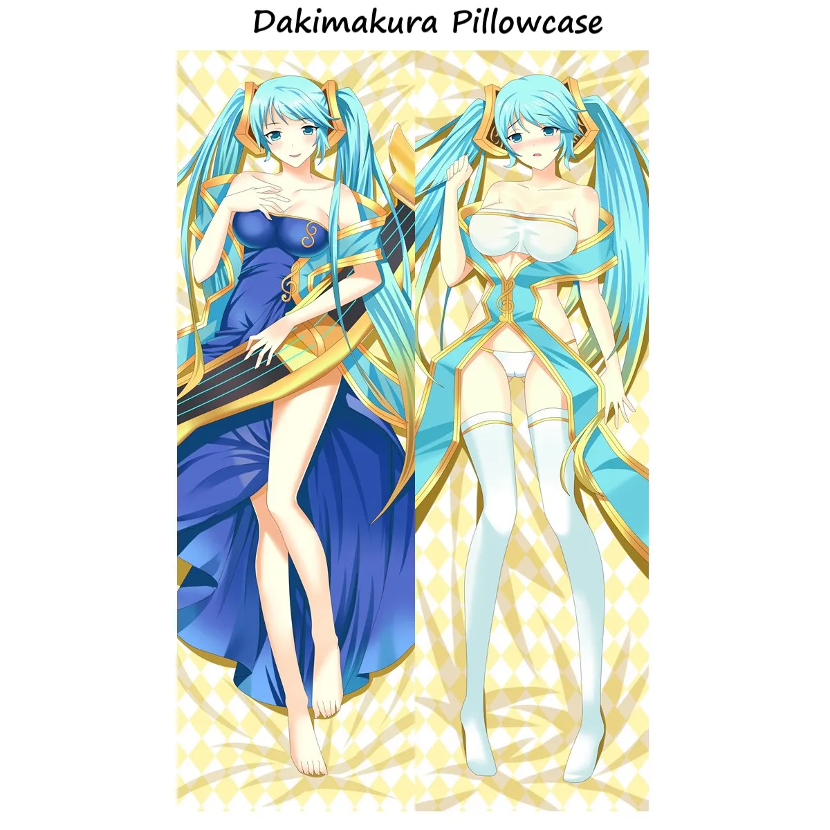 60*180CM Anime Game Hugging Body Pillowcase Legends Janna Cosplay Dakimakura LOL Costume Loli Printed Backrest Bed Pillow