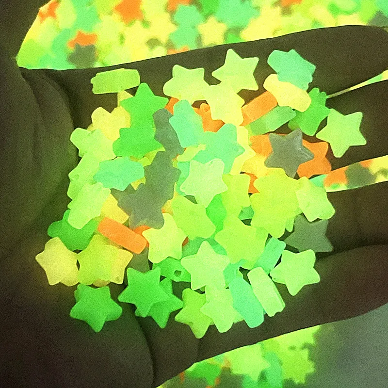 Spacer Beads 50pcs/lot 11mm Strong Luminous Beads Glow In The Dark Fishing Loose Spacer Beads for Jewellery Marking DIY Bracelet Accessories