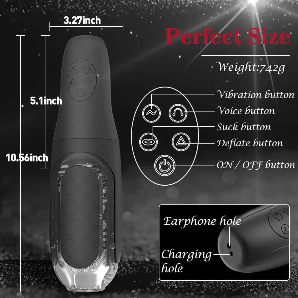 Realistischer Masturbator Für Männer Mit Saug- Und Vibrationsfunktion_voghion.com