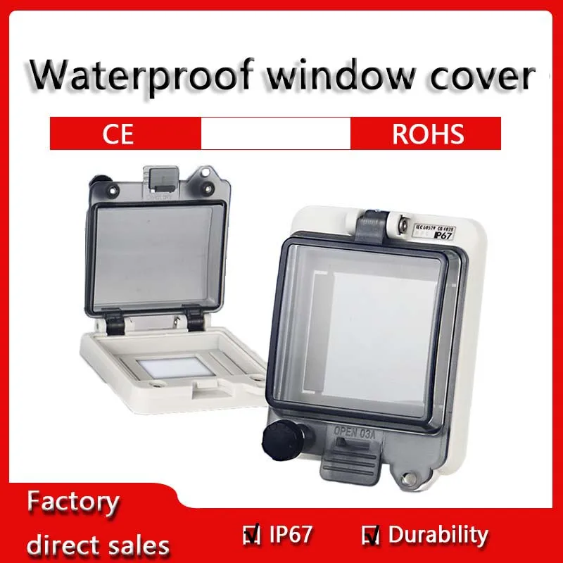 Transparent IP67 Protection Electric Junction Box Panel Cover Waterproof Protective Window Cover Circuit Breaker Switch Box