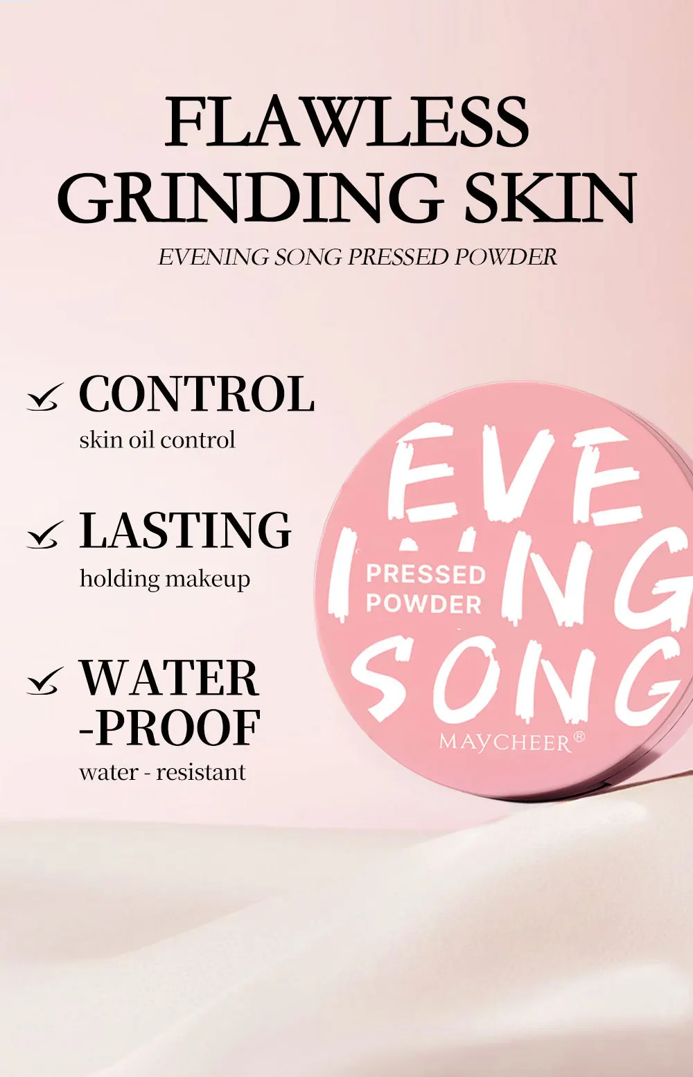 Matte Pressed Powder Waterproof Long-lasting Oil Absorbing Makeup_voghion.com