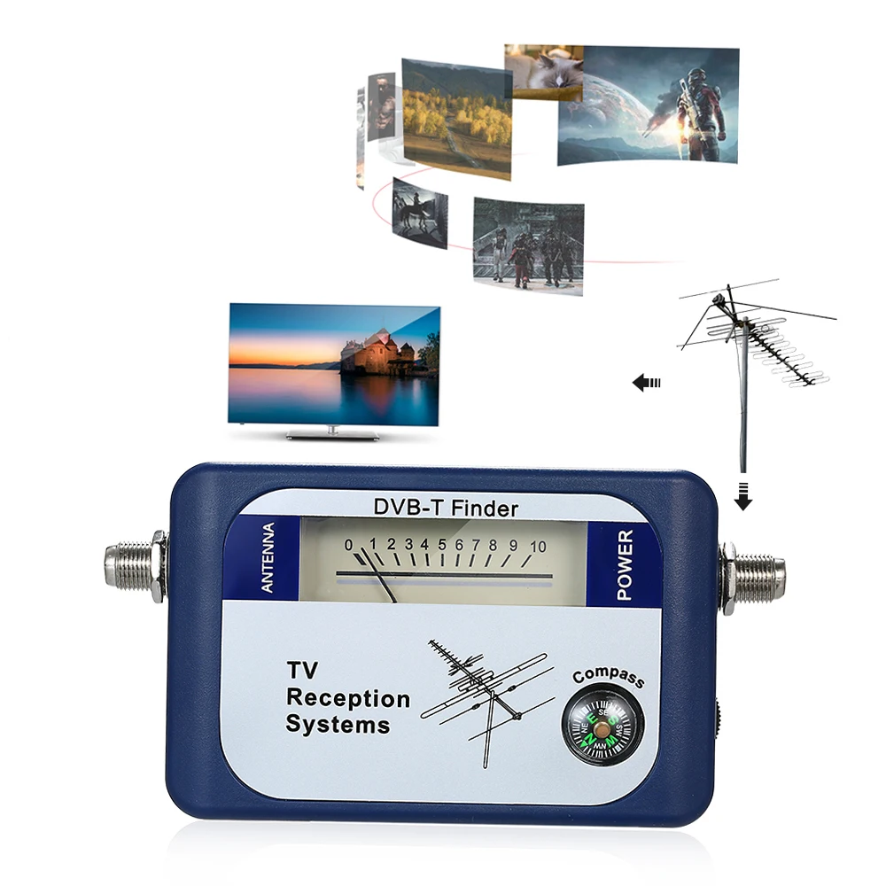 DVB-T Digital TV Antenna Finder Aerial Terrestrial Signal Meter Pointer TV Satellite Receiver Systems - 2