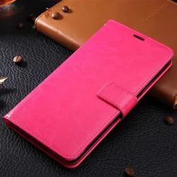 Leather Wallet Book Case - Premium Protective Cover and Card Holder for Realme C55 (Pink)