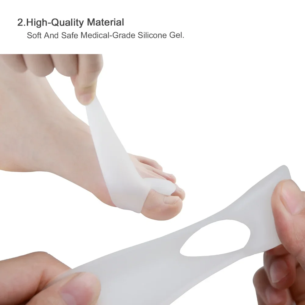 Silicone Foot Pain Relief Spacer Separators 15Pairs