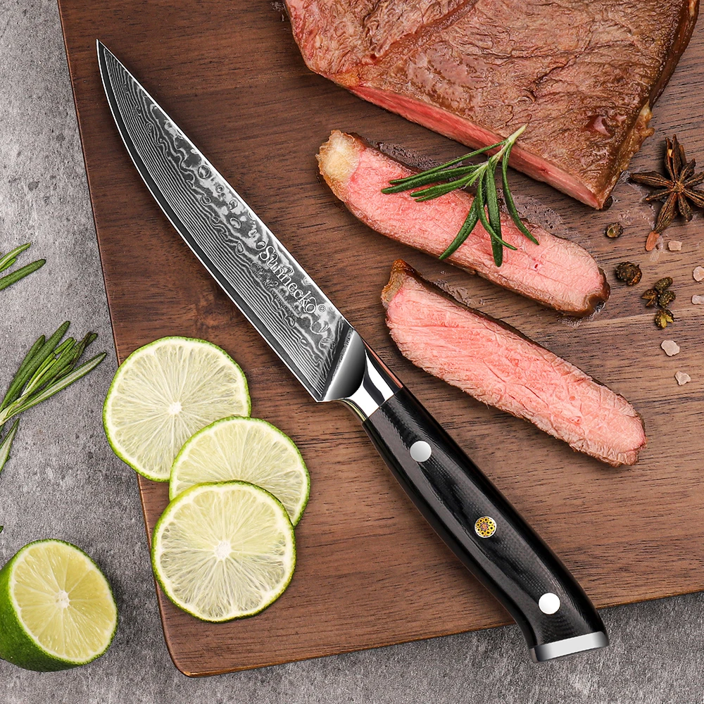 Utility & Steak Knife Set – Damascus Steel Chef Knives 5