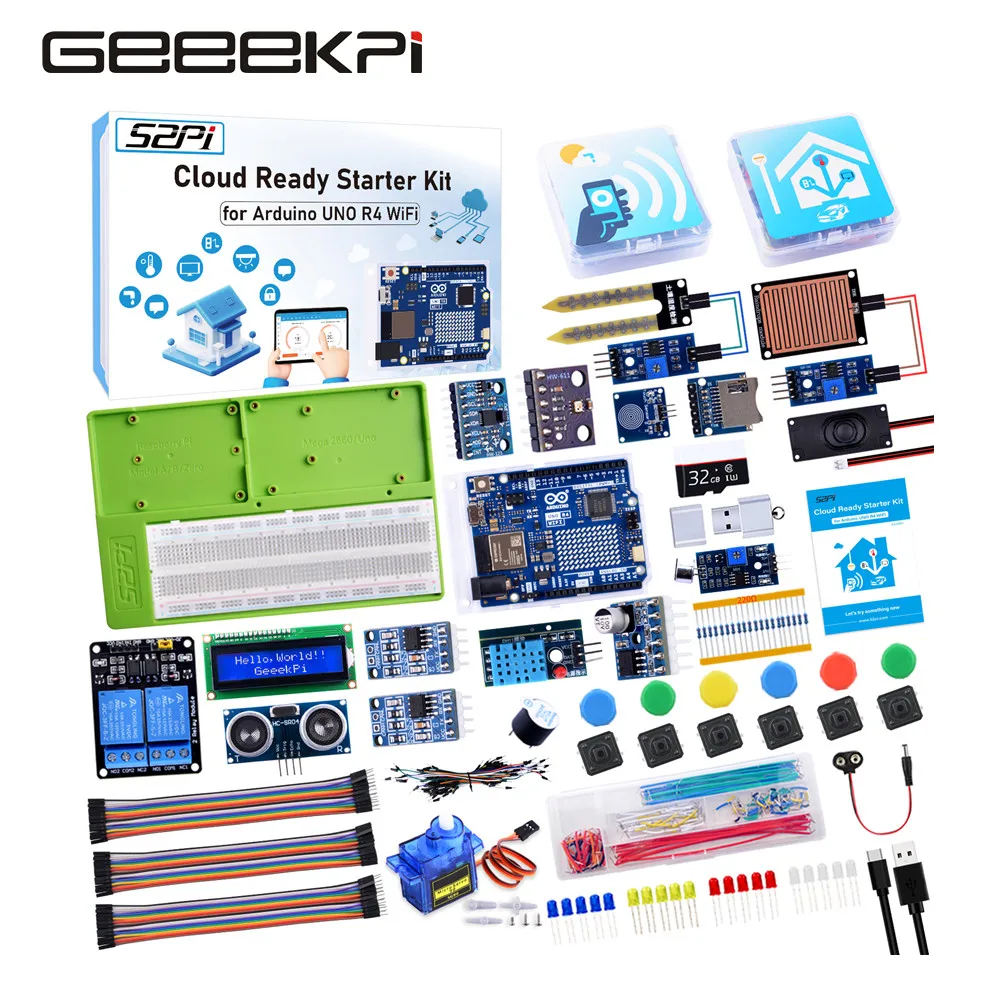 

Набор для начинающих GeeekPi Cloud Ready для Arduino UNO R4 WiFi