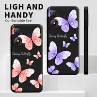 For ZTE Blade A34 A54 4G Case Soft Silicone TPU New Butterfly Floral Fashion Style Phone Case For ZTE A34 A54 A 54 4G Back Cover 1