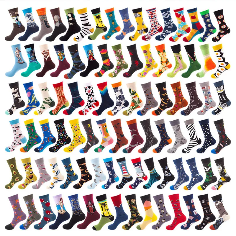 

Hip-hop Socks Men's Skateboard Trendy Socks Ins Socks Cotton Trend Stockings Autumn and Winter Man's Tube Colorful Socks