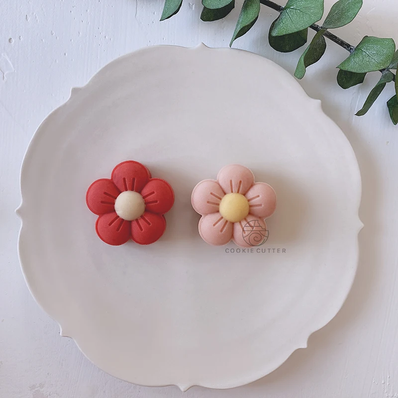 Description Picture 5 of item20g/50g Flower Shape Mooncake Mold Hand Pressure Mold Plunger Pastry Dessert Deocration Tools Baking Accessories ABS Plastic
