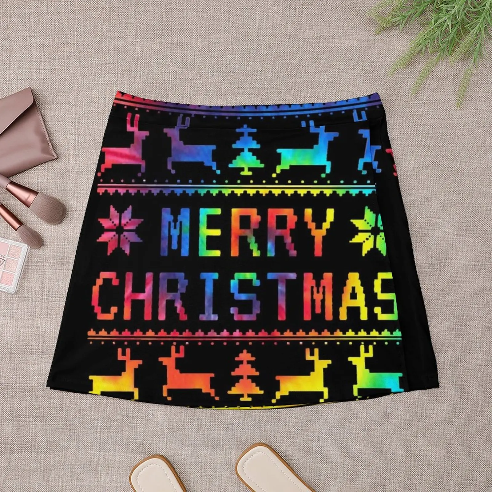 Tie Dye Ugly Christmas Sweater Mini Skirt Summer dress korean fashion