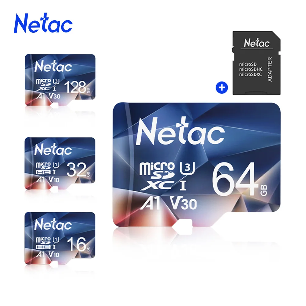 Carte SD Netac 32GB 64GB 128GB 256GB 512GB Carte Mémoire Flash SD U1 C10  Cartes Microsd SD Pour Appareil Photo SD Jusqu'à 80 Mo/s - Temu France