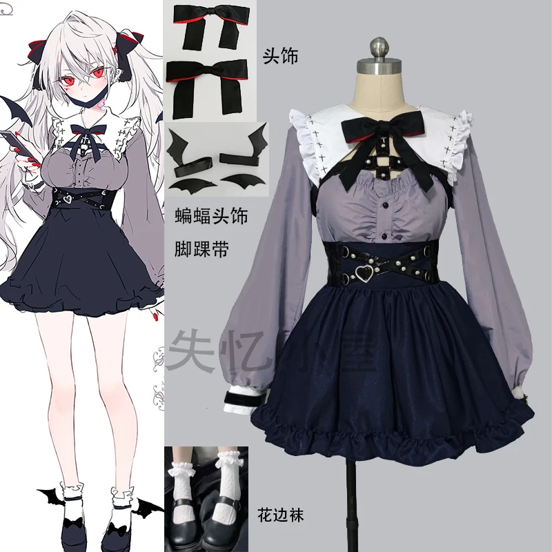 

COS-KiKi Anime Vtuber Nijisanji Kuzuha Sexual Turn Sanya Game Suit Lovely Uniform Cosplay Costume Halloween Party Outfit Women