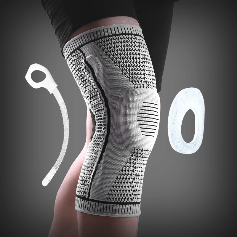 Knee Pad Support Silicone Compression Sports Spring Breathable For Running Fitness Volleyball 1Pcs