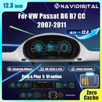 Panel de Instrumentos Digital LCD de 12.3'' para VW Passat B6 B7 Años 2007-2011, Tablero Virtual 1