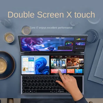 AKPAD-Laptop para jogos com tela de toque dupla, Intel Core i7, 10750H, 16 polegadas, 14 polegadas Touch Screen, Windows 10 11 Pro
