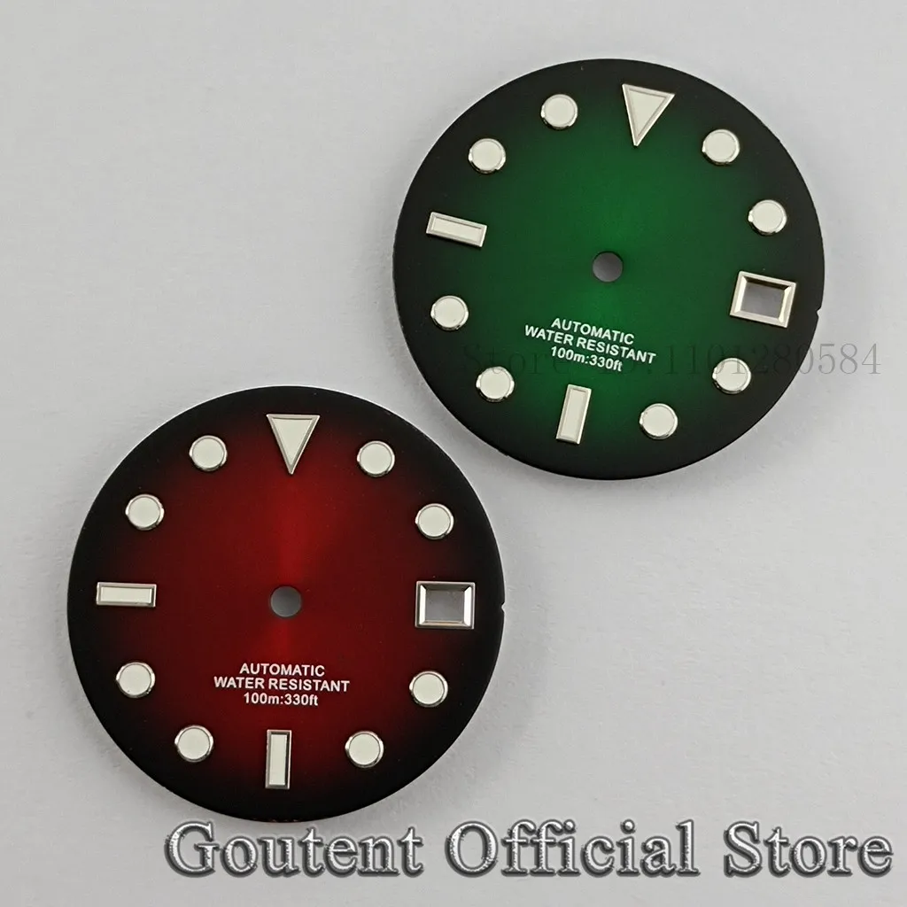 29mm Blue Yellow Green Luminous Watch Dial Accessories Watch Dial Accessories Watch Face Accessories Fit NH35 NH36 Movement