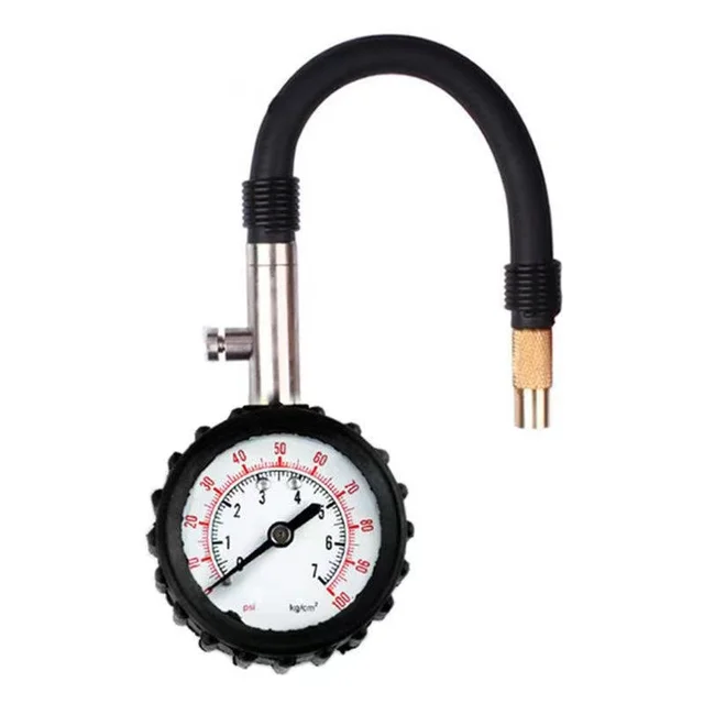 100Psi Car Tyre Air Pressure Tester Highprecision Long Tube Tire Gauge
