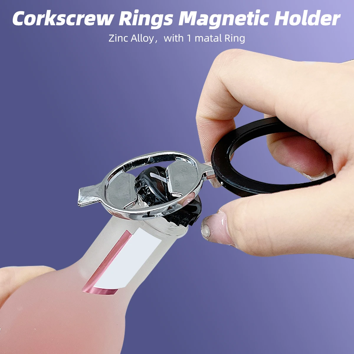 2 In1 Cell Phone Stand Magnetic Phone Grip Ring Holder Bottle Opener 360 Rotation Alloy For Iphone 14 13 12 Pro Max Series, Alina Gadgets