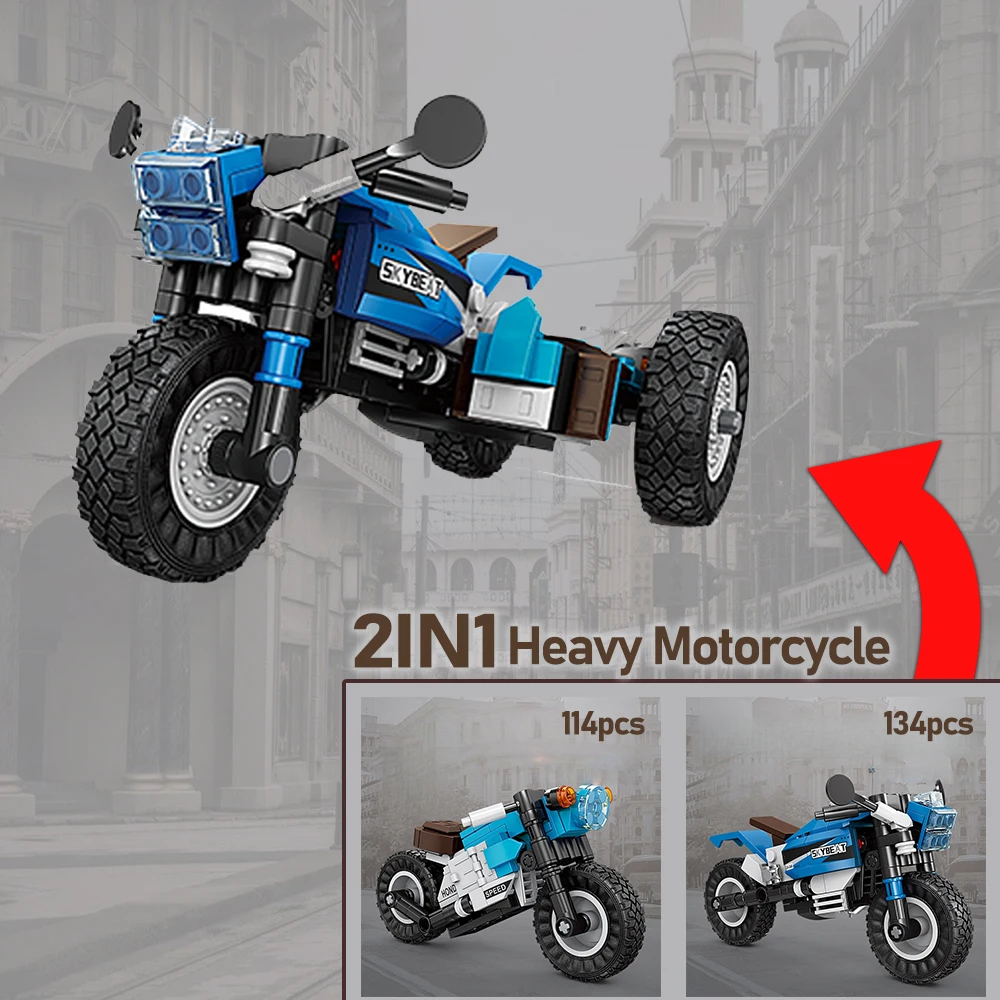 Deluxe Electric Bicycle Scooter Building Block Set - Adorable & Educational Construction Toy
