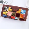 Women's Leather Clutch Bag Leather Stitching Long Wallet Mobile Phone Wallet Leather Iron Frame Wallet 4