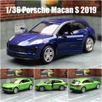 1/36 Porsche Macan SUV Toy Car Model For Children 5'' RMZ CiTY Diecast Sport Miniature Pull Back Collection Gift For Kid Boy 1