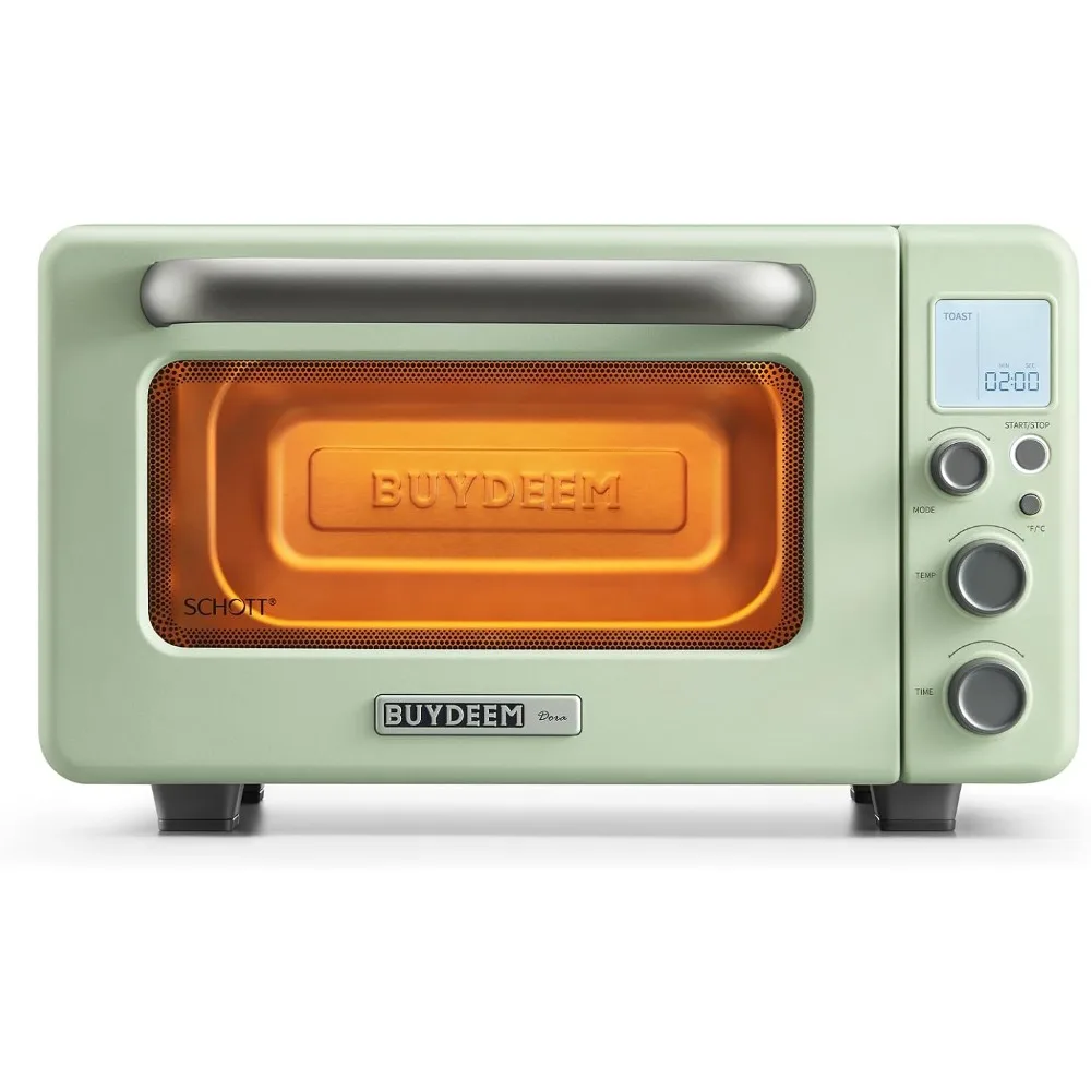 T10 Countertop Toaster Oven 12QT, No Pre-Heat Needed, 7 Cooking Modes, Retro Mini Toaster Oven