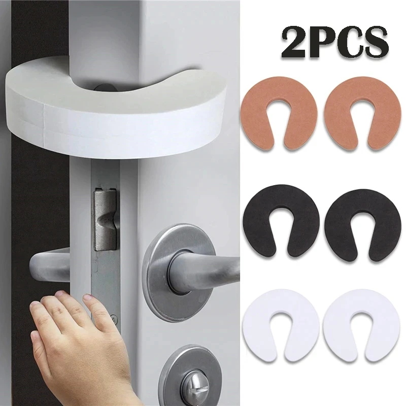 

2Pcs Safety Door Stopper EVA Anti-pinch Door Block for Newborn Furniture Protection Card Door Stopper Security Foam Door Stops