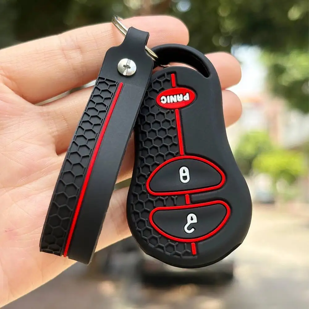 Premium Key Fob Protector with Caps for Chrysler, Jeep, and Dodge