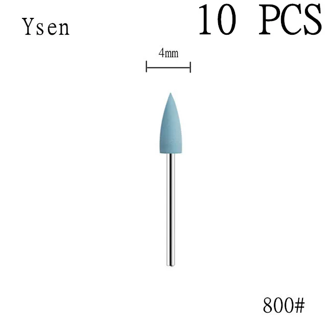 6-Piece Rubber Silicone Nail Drill Bit Set for Manicure and Polishing