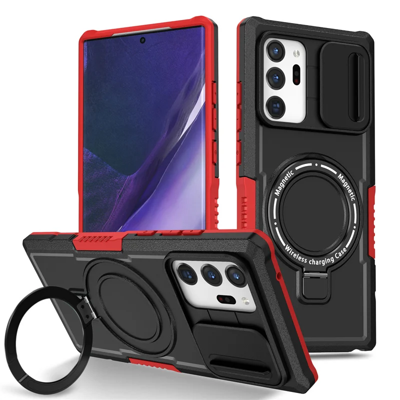 Luxury Magnetic Wireless Charging Case with Ring Holder