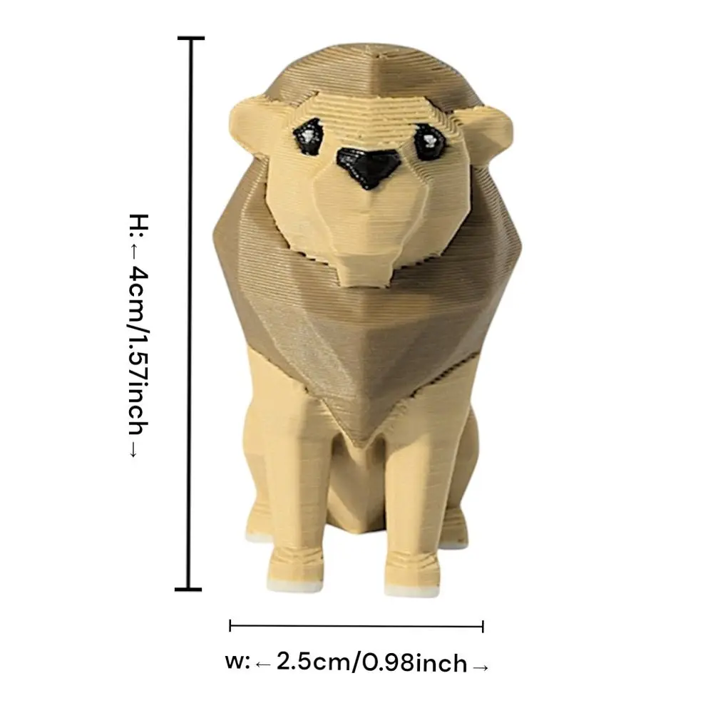 7pcs/set Small Animal Models 3D Printing Animal Models Educational Farm Animal Set Creative Farm Animal Models Creative Design