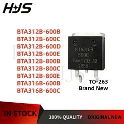 10PCS High - Performance TO263 Triacs (BTA312B - 600B)