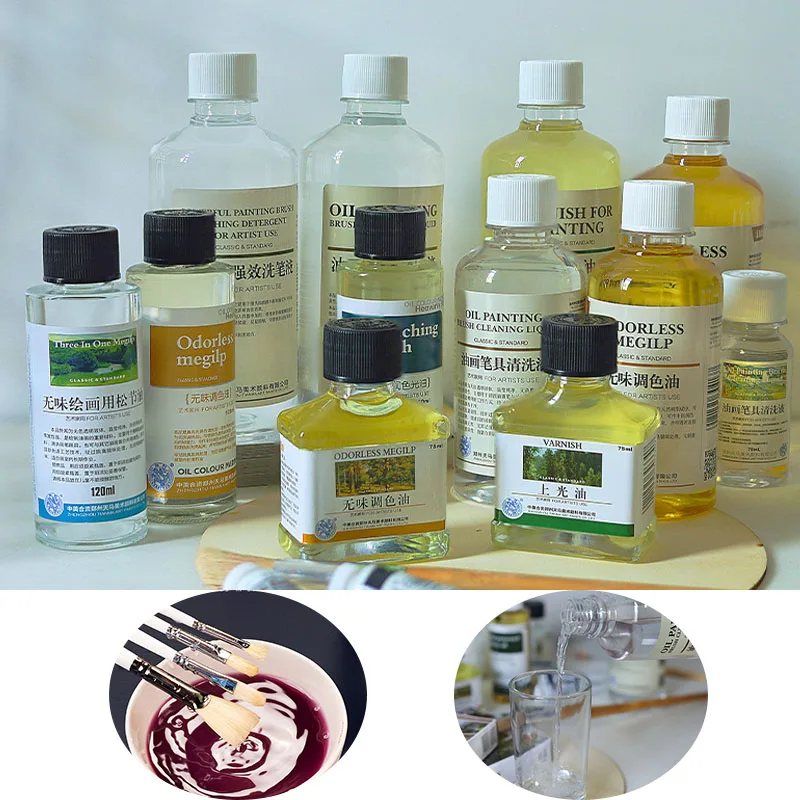 500ml280mlOdorlessTurpentineEcofriendlyLinseedKernelWalnutOilBlendingLiquidCleaning