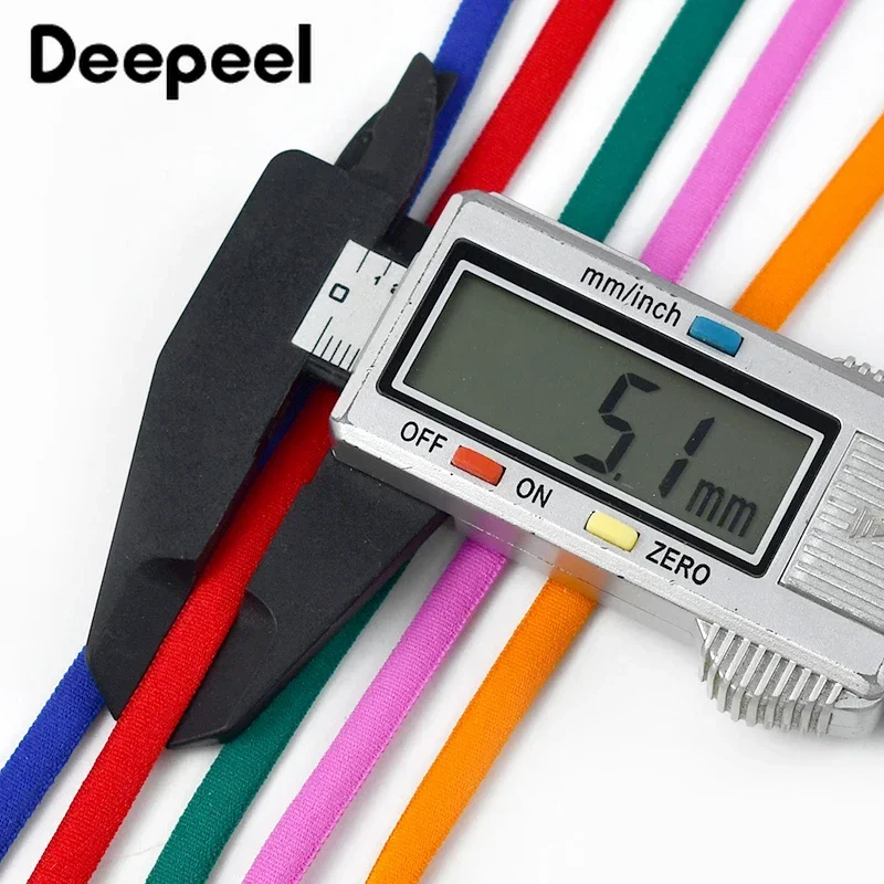 10/20 미터 Deepeel 3/5mm 나일론 탄성 밴드 오일 코어 로프 머리 탄력 테이프 귀 교수형 마스크 밧줄 신발 의류 액세서리