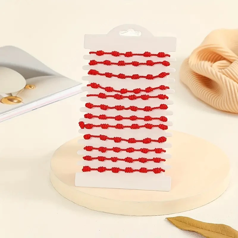 2-12pcs Lucky Red String Bracelet for Couple Good Luck Amulet for Success Rope Evil Eyes Braided Wristband Handmade Jewelry Gift 5