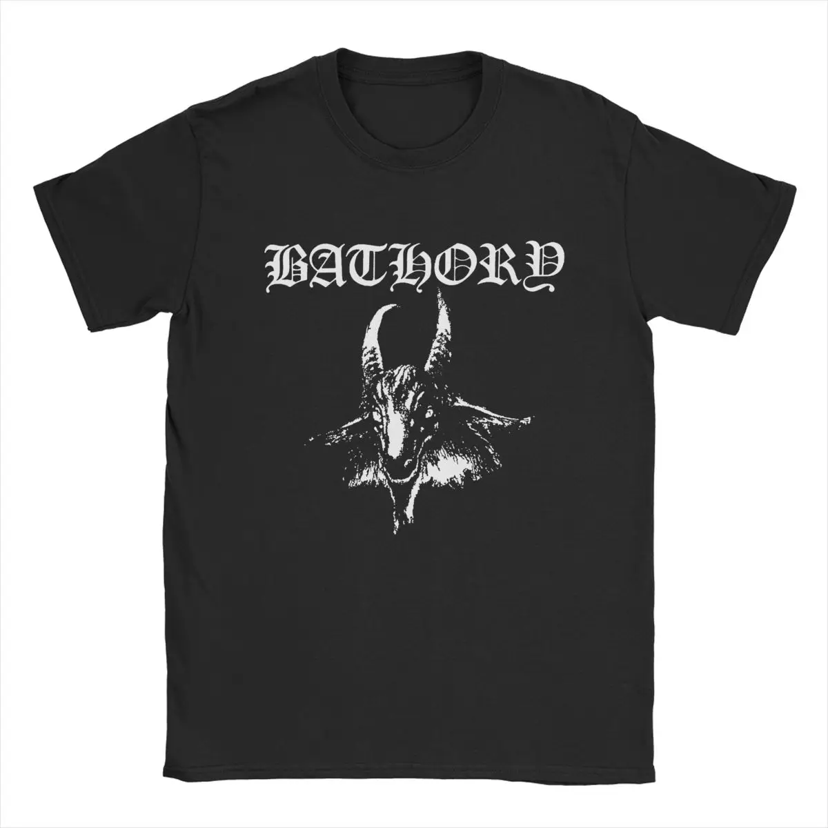 Bathory Original Logo Goat Men T Shirt Casual Tee Shirt Manica Corta Girocollo T-Shirt Stampa In Puro Cotone Top