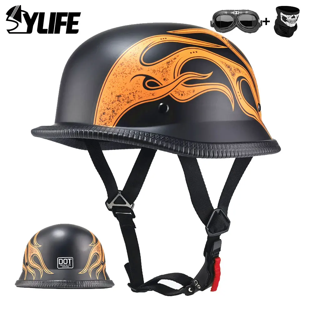 

Retro Motorcycle Helmet DOT Certification Moto Helmet Men Women Half Helmet Capacete De Moto Scooter Casco Moto Vintage