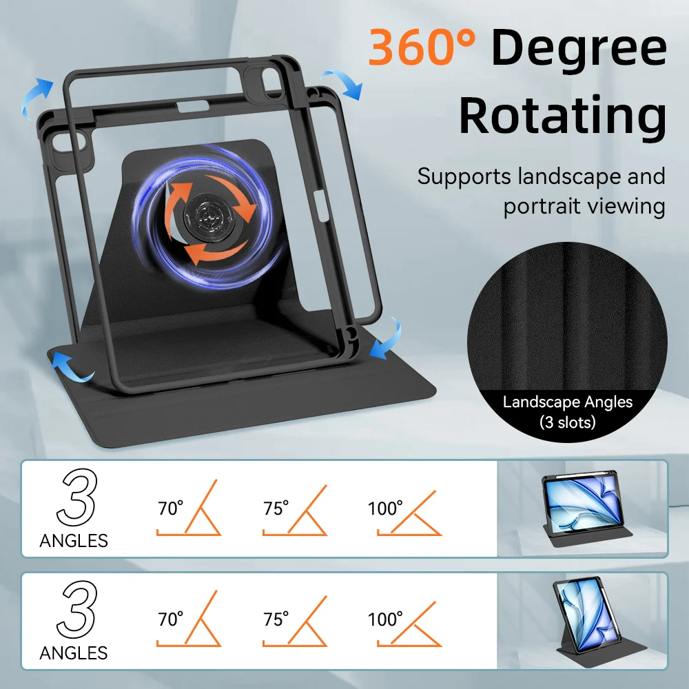 Versatile 360° Rotation iPad Case - Premium Protective Cover