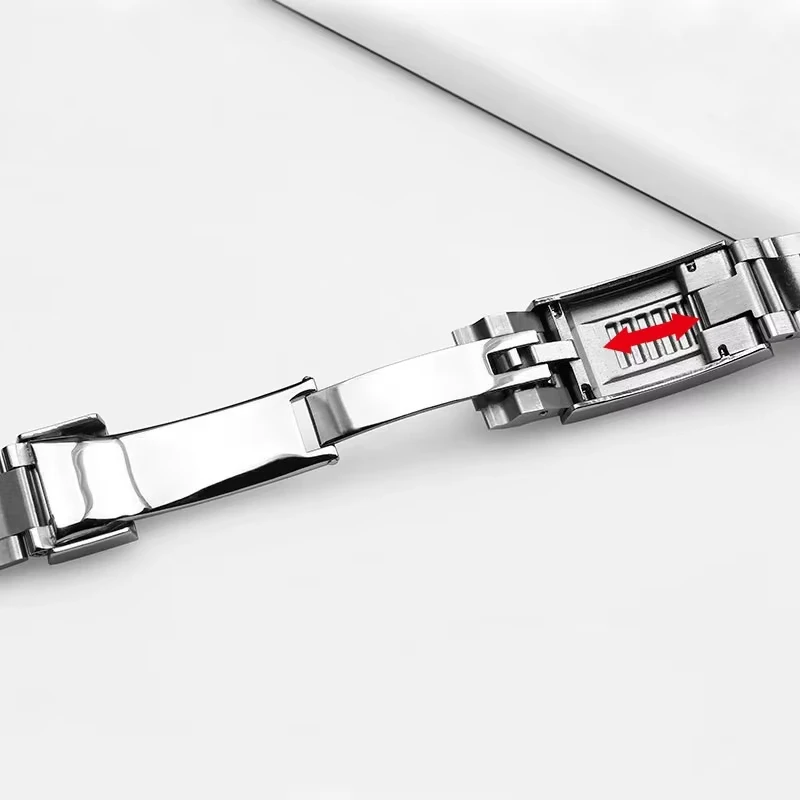 Premium Solid Stainless Steel Watchband - Elegant Wrist Bracelet Strap