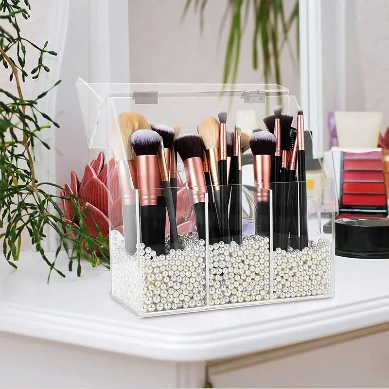 Beauty Tools Clear Make up Brush Holder Organizer Large 3 Cosmetic