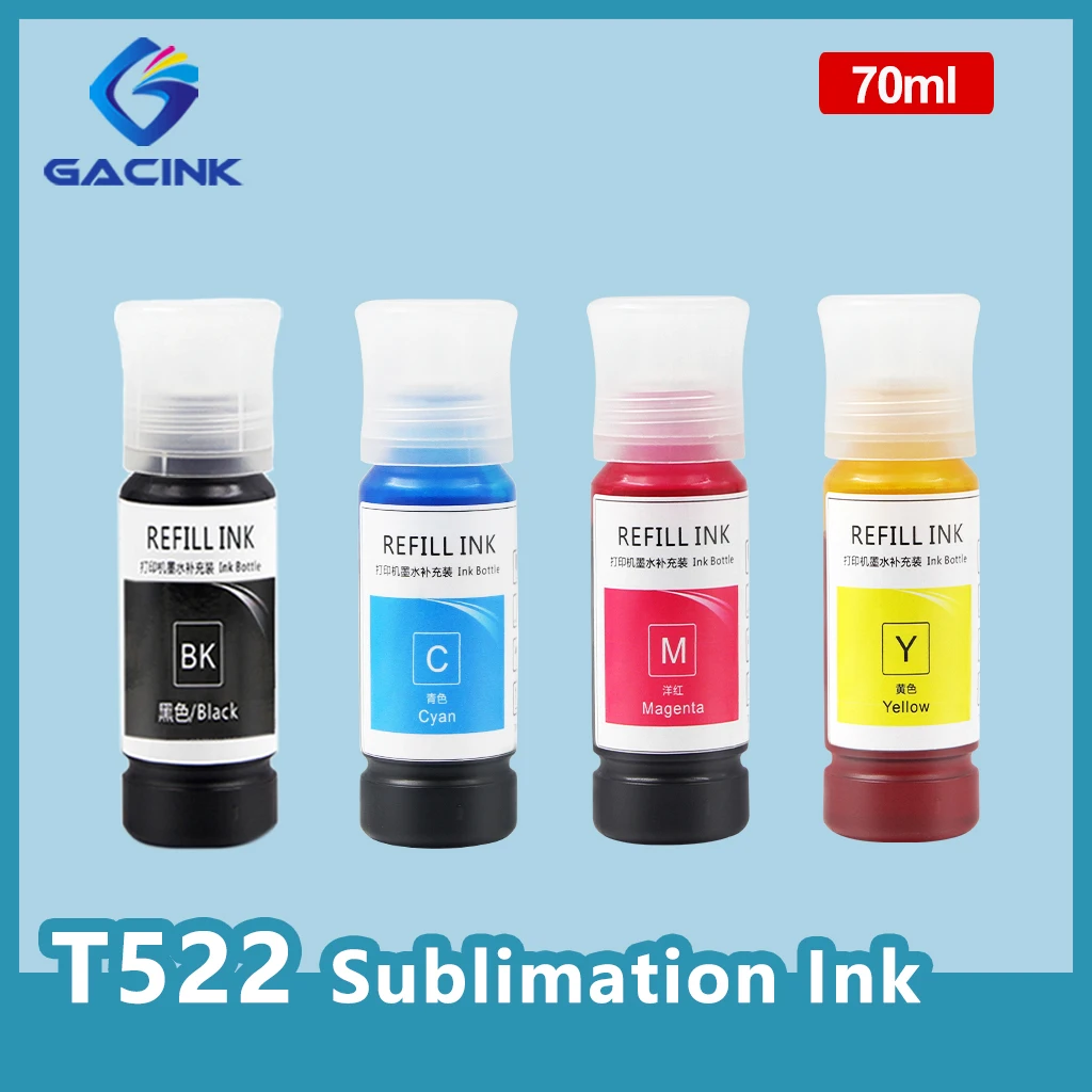 Gacink T522 522 Dye Sublimation Ink Bottle For Epson Ecotank Et2720 Et