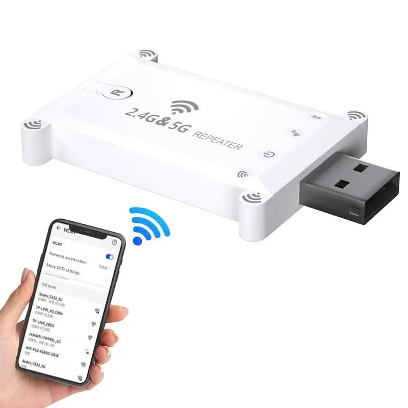 Sinal Portátil Sem Fio, WiFi Booster, Fonte