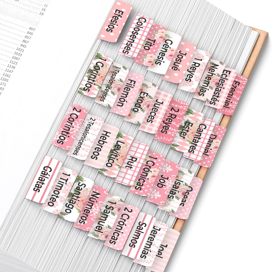 Spanish Bible Tabs: 75 Easy-to-Apply Large Print Index & Blank Labels