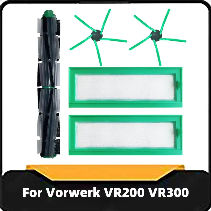 Main Roller Brush Spin Brush And Hepa Filter Replacement Kit Package For Vorwerk Vr200 Vr300 Vacuum Cleaner Spare Parts