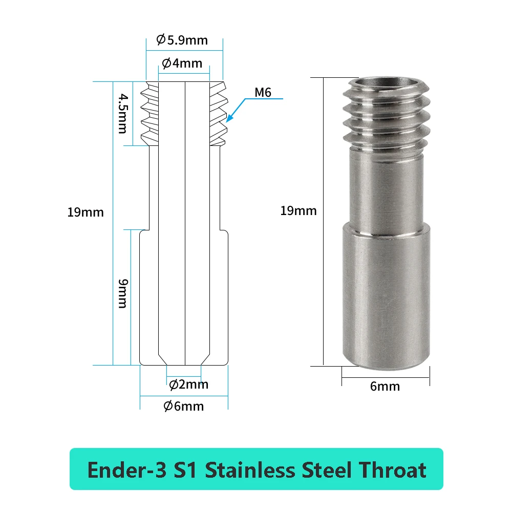 Ender-3 S1 Bi-Metal Heatbreak 3D Printer Parts Hotend Titanium Alloy Bimetal Throat for Ender 3 S1 S1 Pro Sprite Extruder