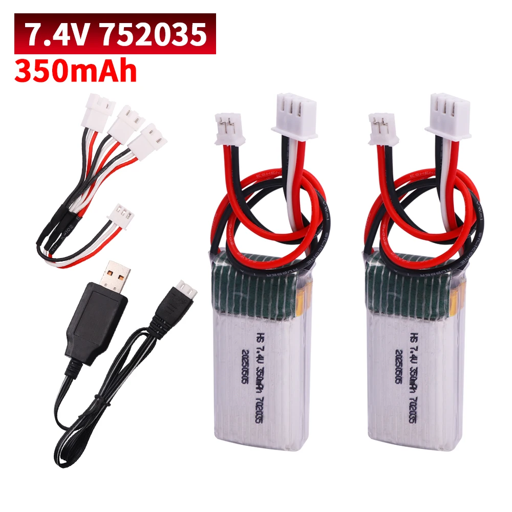 Chargeur RC USB pour piles rechargeables, connecté à une prise secteur via son câble USB.